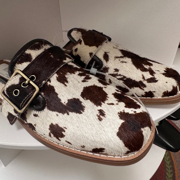 Donald J. Pliner Brown & White Cowhide Slip-On Mule - Picture 3 of 4